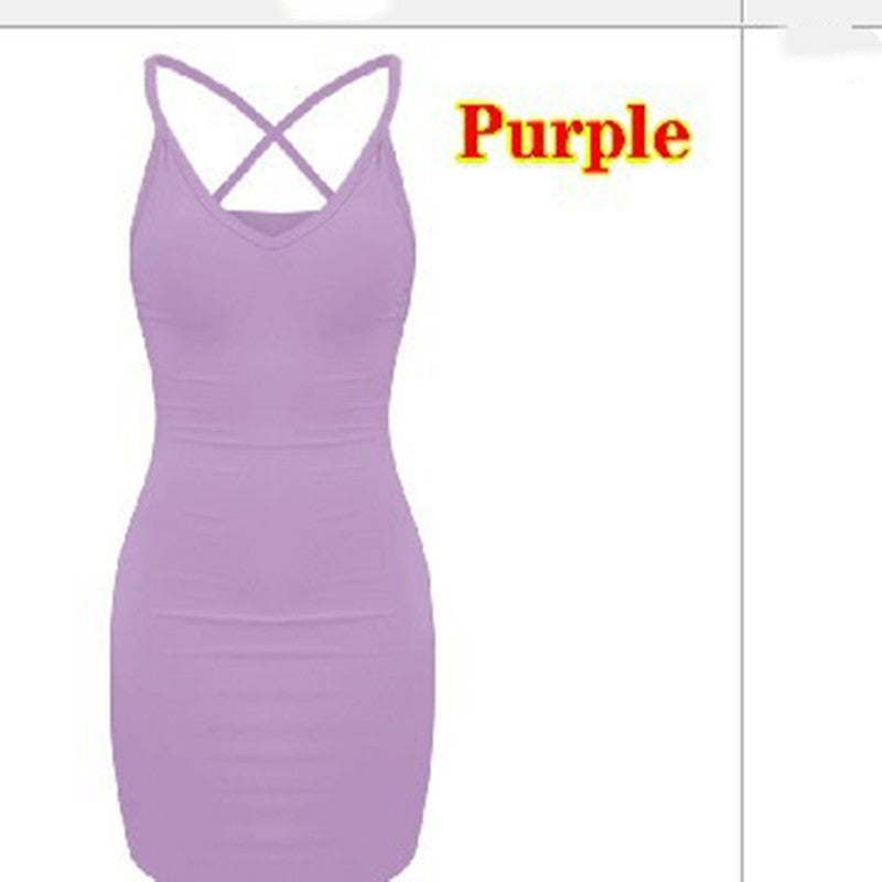 Pure Color Simple Dress