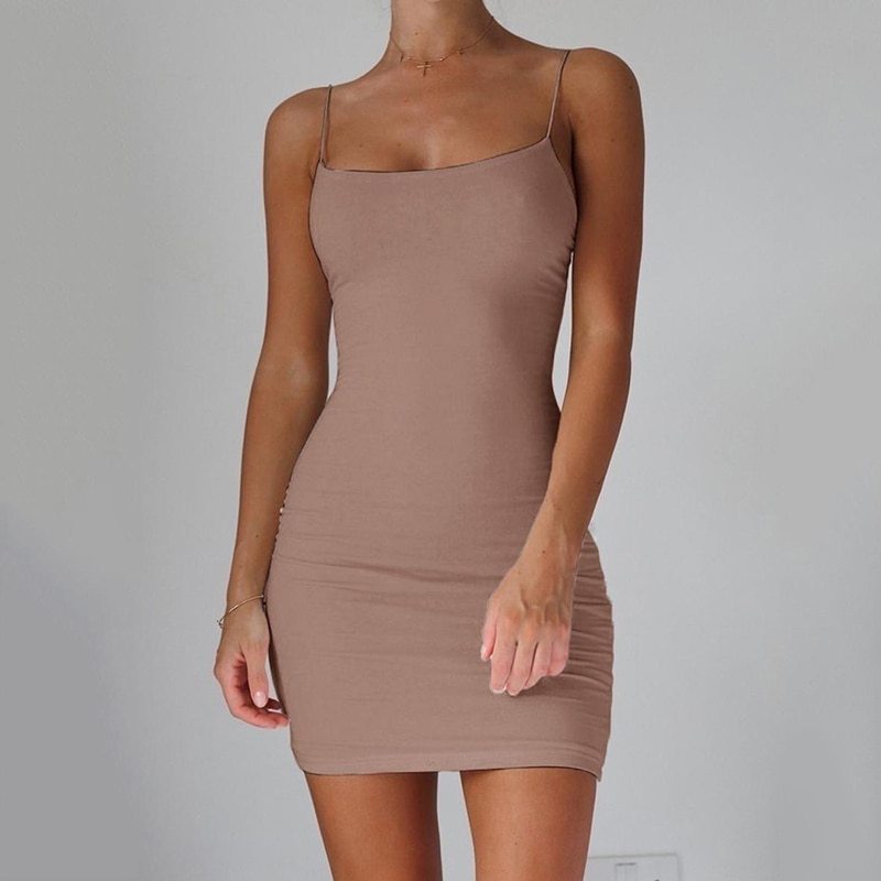 Pure Color Simple Dress