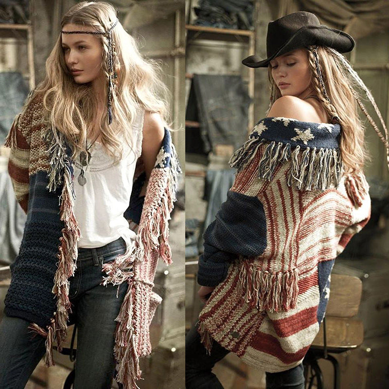 New European and American Sweater Coat