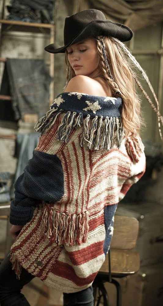 New European and American Sweater Coat