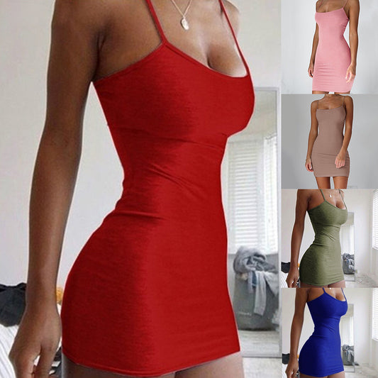 Pure Color Simple Dress